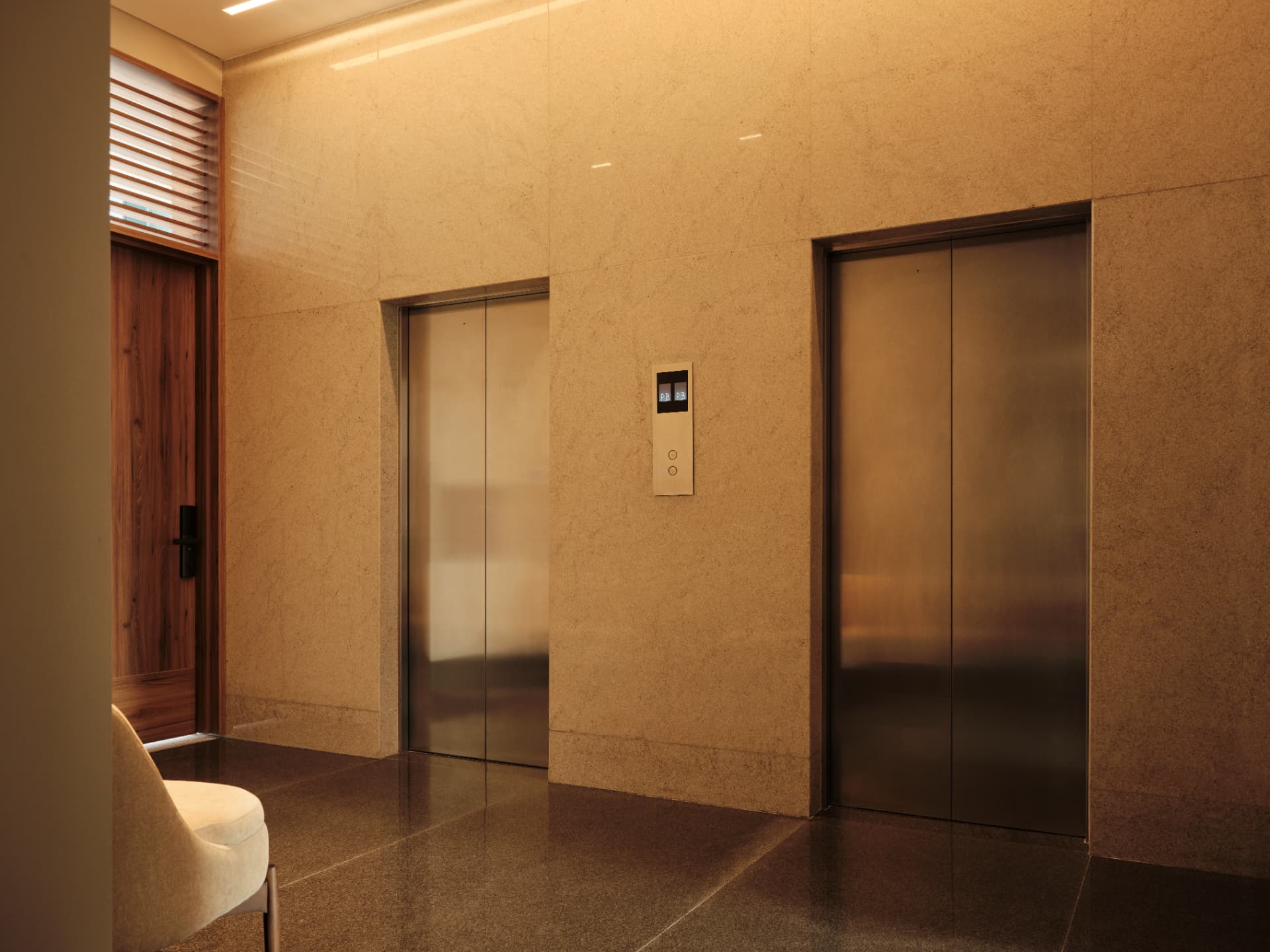 Lobby y elevadores de Medellín 304
